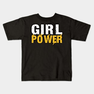 Girl Power Distressed Grunge Design Kids T-Shirt